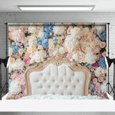 Lofaris Fresh Color Flowers Photography Headboard Backdrop